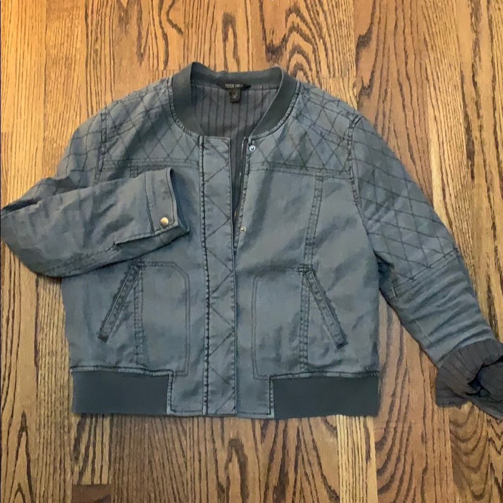 Gray Bomber Jacket